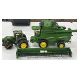 John Deere Tractor and Combine
