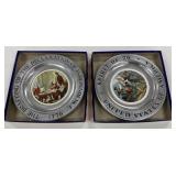 2 - Pewter Plates