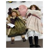 2 - Large Porcelain Dolls