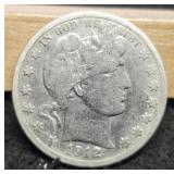 1912-D Barber Half Dollar