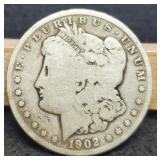 1902-O Morgan Silver Dollar