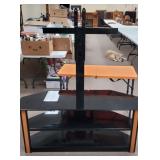 Media Stand w/ Glass Shelves