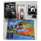 Binoculars and Water Slide