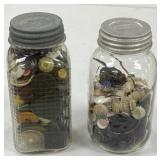 2 - Quart Jars of Buttons