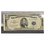 1953 $5 Silver Certificate Note