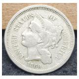 1869 Three Cent