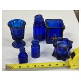 Cobalt Glassware and Decorations