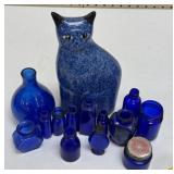 Cobalt Bottles and Dishes