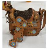 Leather Saddle Purse