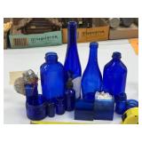 Cobalt Bottles and Jars
