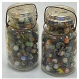 2 - Quart Jars of Marbles