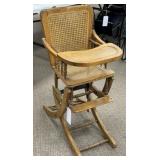 Antique Cane High Chair