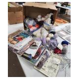 Box of Yarn & Knitting Needles