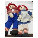 2 - Large Raggedy Ann Dolls
