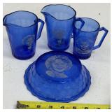 Shirley Temple Blue Glassware