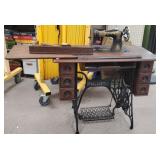 Singer Sewing Machine in Cabinet