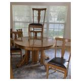 48" Claw Foot Oak Dining Table