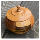 Wood Seed Pot with Lid