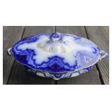 Flow Blue Tureen with Lid