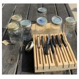 Pint Fruit Jars and Cutlery