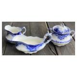 Flow Blue Serving Pieces