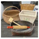 Baskets and Rolling Pin