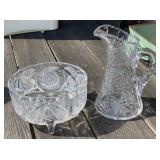 Pattern Glass Bowl and Pitcher