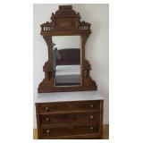 Victorian Marble Top Lowboy Dresser