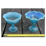 2 pcs of Blue Opalescent