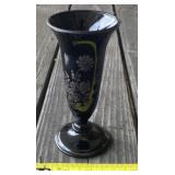 Black Milk Glass Vase