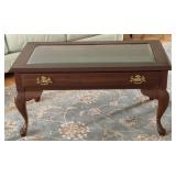Queen Anne Glass Top Display Table