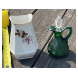 Green Cruet and Ironstone