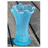 Blue Opalescent Vase