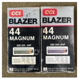 100 rnds CCI Blazer .44 Magnum HP Ammo
