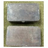 2 - Wood .22 Caliber Cartridge Boxes