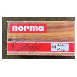 50 rnds Norma .44 Auto Mag Ammo