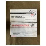 100 rnds Winchester .44 Magnum Ammo