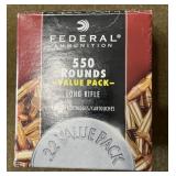 550 rnds Federal .22 LR HP Ammo