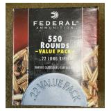 550 rnds Federal .22 LR HP Ammo