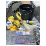 Tie Downs, Hardware, Cleaning Bucket
