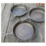3 - Cast Iron Skillets