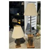 Table and Matching Floor Lamp