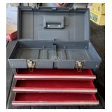 Poly Toolbox with 3 Steel Drawers