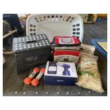 Laundry Basket, Clothes Pins, Step Stool