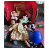 Tote With Lid Full of Toys