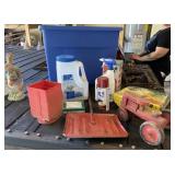 Tote with Lid and Contents
