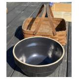 Stoneware Bowl and Basket
