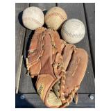 Ball Glove and Softballs