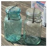 2 - Quart Canning Jars with Glass Lids