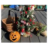 Basket and Holiday Decorations